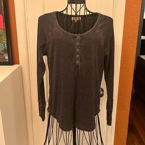 Ultra Flirt Henley Woman's Knit Shirt-Size L